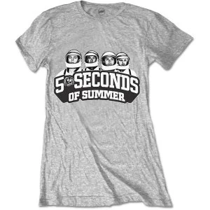 Image of 5 Seconds of Summer - Spaced Out Crew Womens Medium T-Shirt - Grey