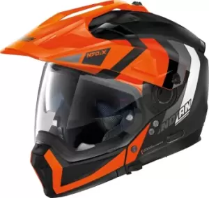 Image of Nolan N70-2 X Decurio N-Com Helmet, black-orange Size M black-orange, Size M