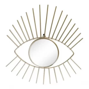 Image of Gold Metal Eyelash Accent Mirror