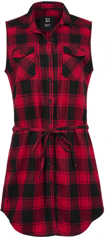 Image of Brandit Gracey sleeveless Longshirt, black-red, Size M for Women