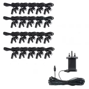 Image of 3m Extension with Pack of 20 x 15mm White Decking Lights