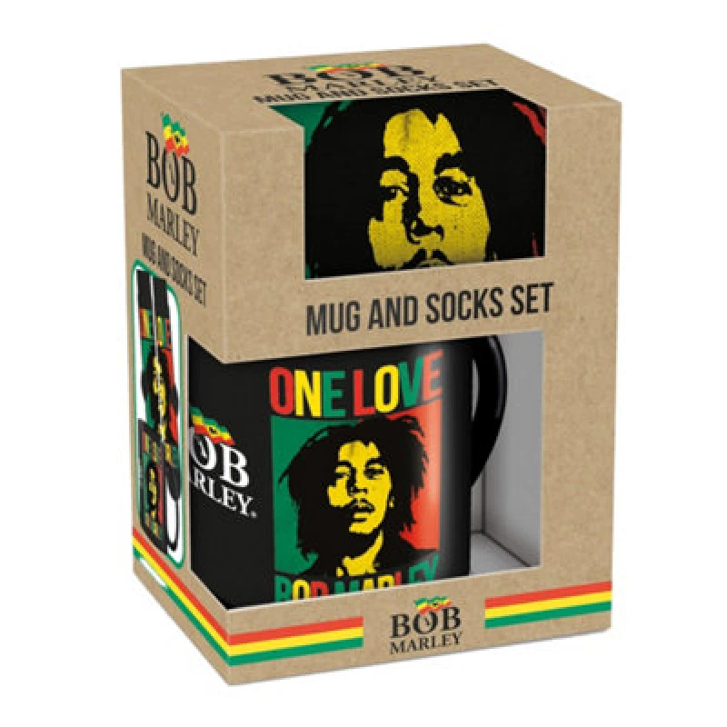 Image of Bob Marley Bob Marley One Love Mug and Sock Set Multi One Size Unisex 5063652151365