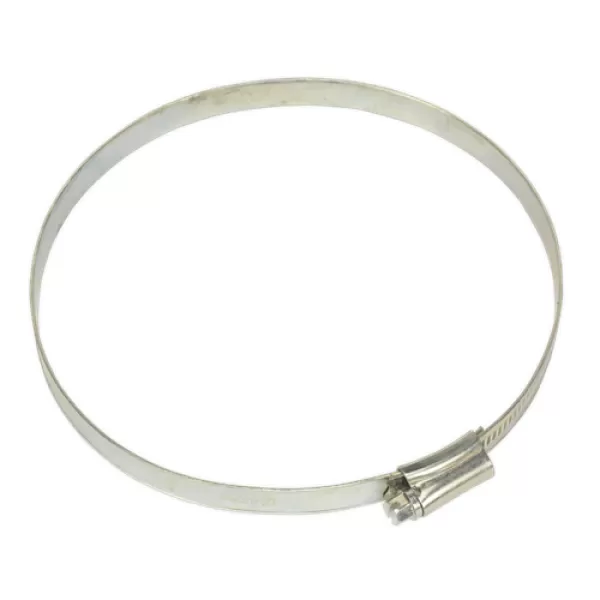Image of Genuine SEALEY SHC6 Hose Clip Zinc Plated Ø120-140mm Pack of 10