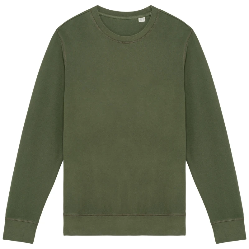 Image of Native Spirit Mens French Terry Sweatshirt in Khaki Size: XS Khaki Male XS