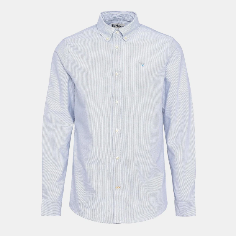 Image of Barbour Striped Oxford Tailored Shirt Navy NY91 male S