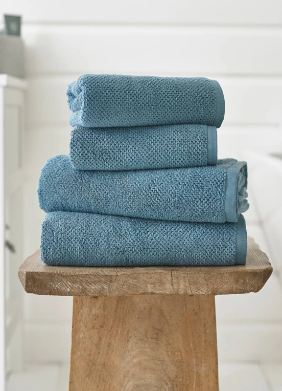 Image of Deyongs Romeo Hand Towel - Sand Petrol WY1LU Unisex Bath Sheet,Bath Towel,Hand Towel