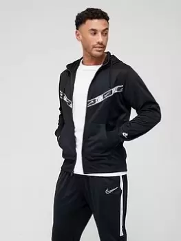 Image of Nike NSW Repeat Polyknit Zip Hoodie - Black/White Size M Men