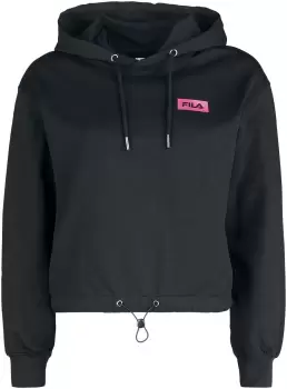 Image of Fila Burdur Cropped Hoodie Hooded sweater black
