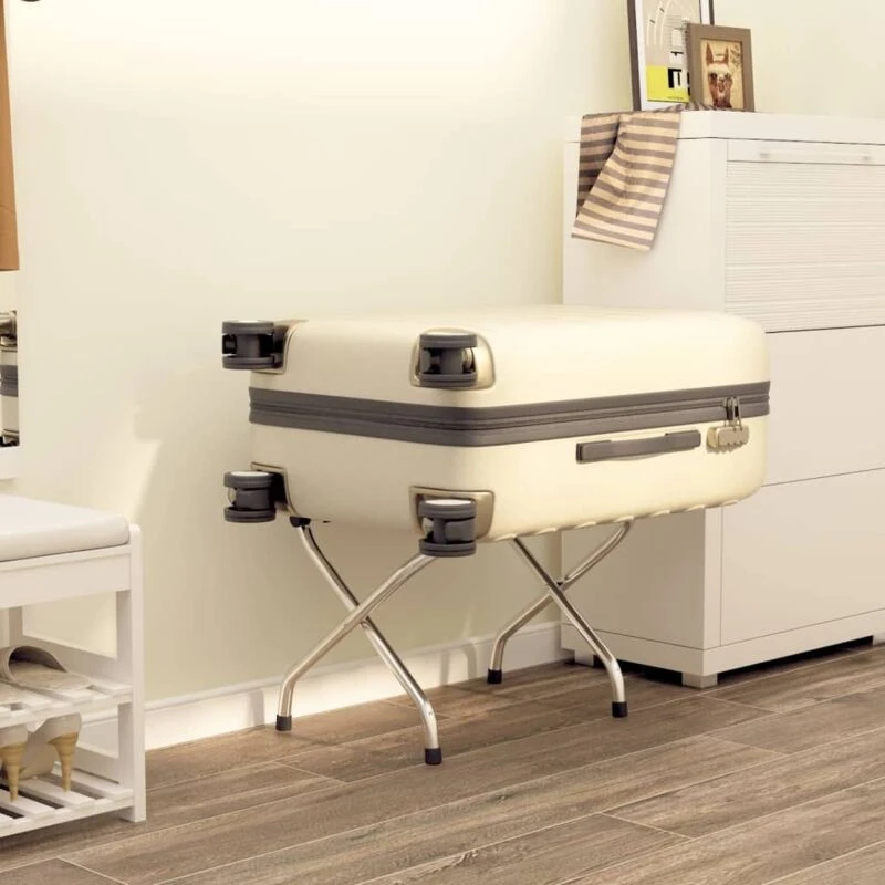 Image of VIDAXL Vidaxl - Luggage Rack with Backrest Silver 56x39x52cm 8720845524548