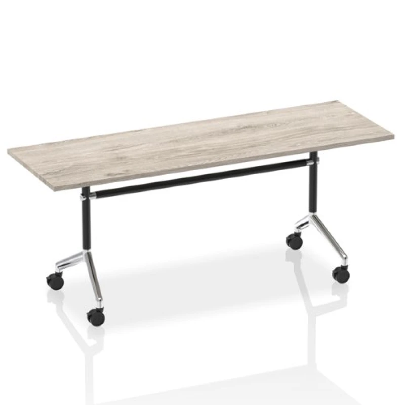Image of Impulse Impulse 1800mm Flip Top Rectangular Table Grey Oak Top IFTR1800GRY