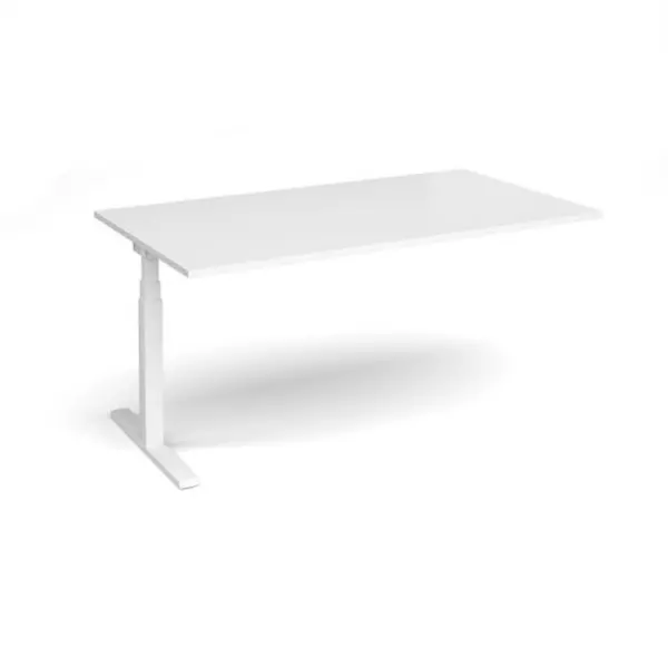 Image of Elev8 Elev8 Touch boardroom table add on unit 1800mm x 1000mm - white frame, white top White EVTBT18-AB-WH-WH