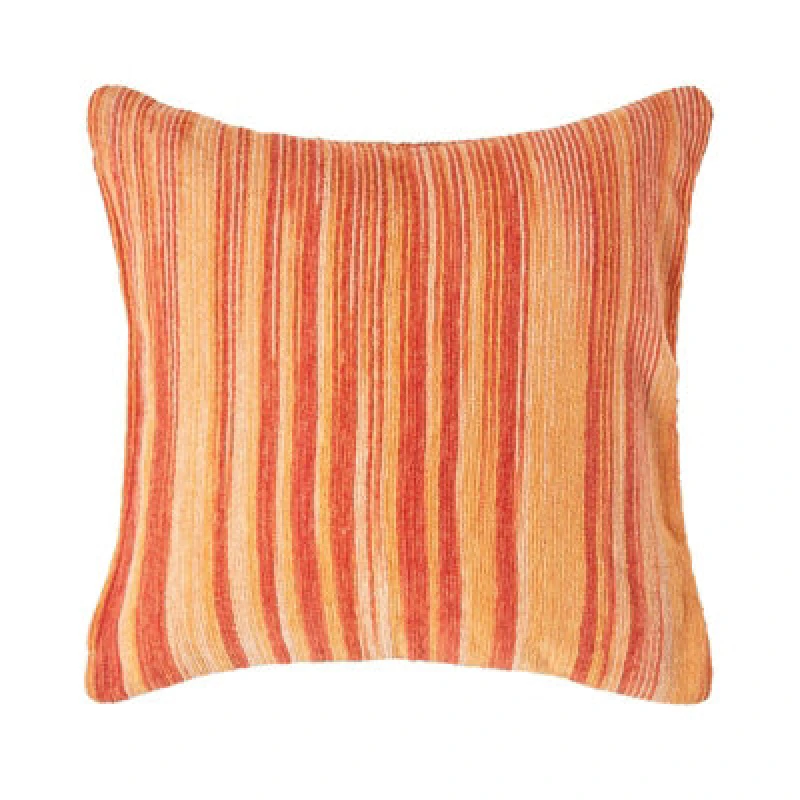 Image of Homescapes Cotton Chenille Tie Dye Cushion Cover Pale Orange
