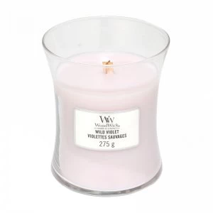 Image of WoodWick Wild Violet Medium Jar Candle 275g