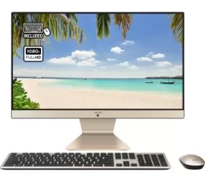 Image of ASUS Vivo AiO V222 21.5" All-in-One PC - Intel Pentium Gold, 256GB SSD, Black & Gold, Black,Gold