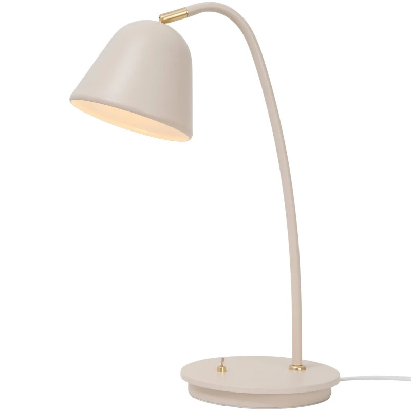 Image of Nordlux Fleur Indoor Table Lamp Brown Metal E14 Adjustable Head - Mains Powered, IP20 in Beige Beige Unisex