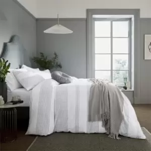 Image of Katie Piper Serenity Stripe 100% Cotton Cover Set - Grey