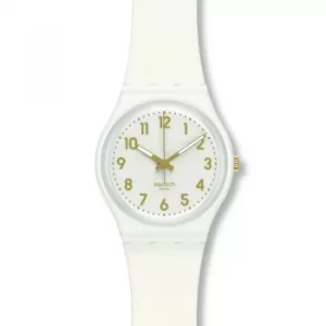 Image of Ladies Swatch White Bishop Watch