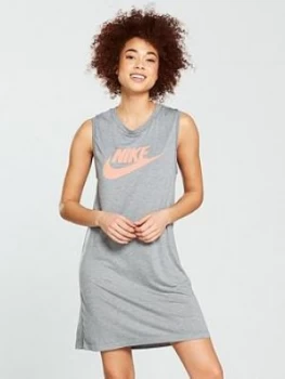 Image of Nike Sportswear HBR Dress Grey Heather Grey Heather Size XS Women