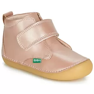 Image of Kickers SABIO Girls Childrens Mid Boots in Pink. Sizes available:7 toddler,7.5 toddler,8.5 toddler,9.5 toddler