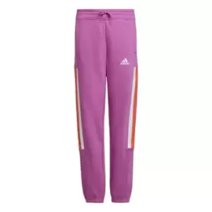 Image of adidas Essentials Brand Love Print Warm Joggers Kids - Semi Pulse Lilac / Semi Impact