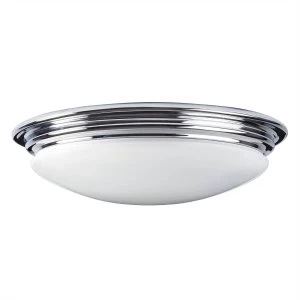 Image of LED Bathroom Flush Mount Ceiling Light Polished Chrome IP44