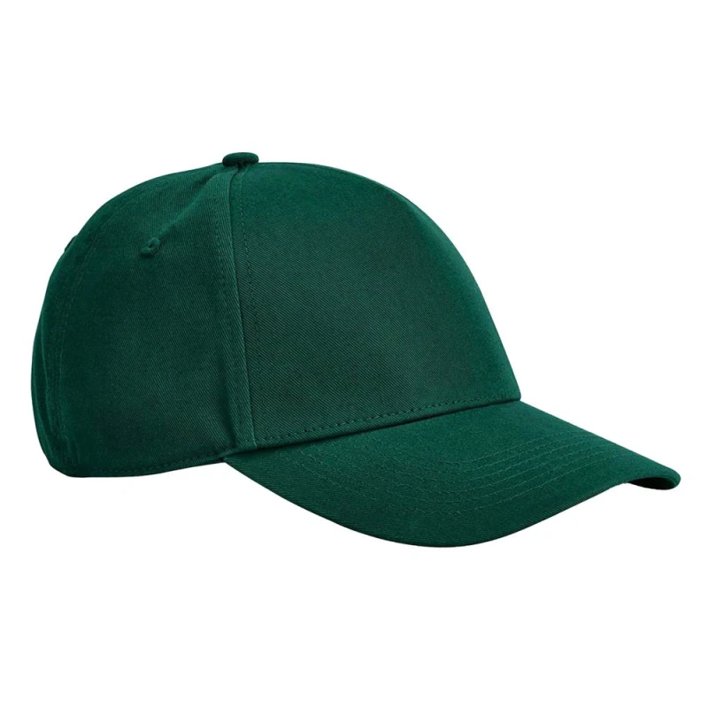 Image of Beechfield Mens EarthAware Classic 5 Panel Cotton Baseball Cap in Bottle Green Bottle Green Male One Size