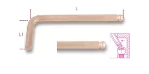 Image of Beta Tools 96 BA/BP 4mm Spark-Proof Offset Ball-Head Hex Key Wrench 000961804