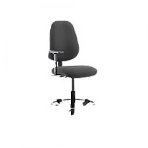 Image of Task Office Chair Eclipse II Lever Charcoal Fabric With Height Adjustable Arms And Hi Rise Draughtsman Kit