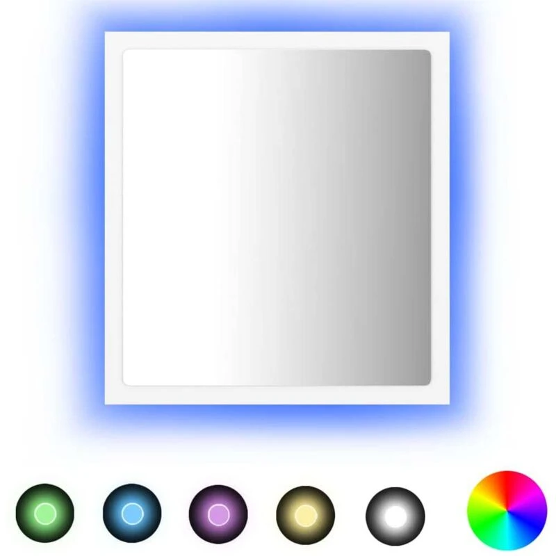 Image of VIDAXL LED Bathroom Mirror White 40x8.5x37cm Acrylic Vidaxl 8720286220931