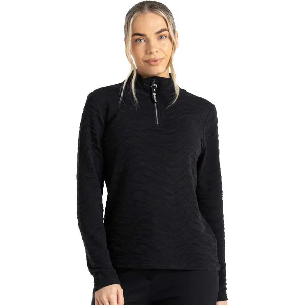 Image of Dare 2B Womens Glamourize Midlayer Full Zip Knitted Sweater 18 - Waist 34' (86cm) Black DWA700-800-18