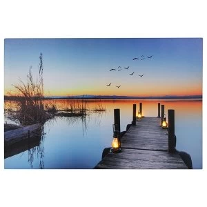 Image of Sunset LED Jetty Canvas