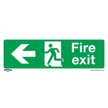 Image of Safety Sign - Fire Exit (Left) - Rigid Plastic