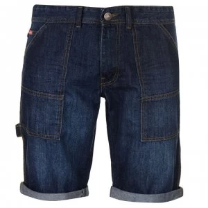 Image of Lee Cooper Cooper Carpenter Shorts Mens - Dark Wash