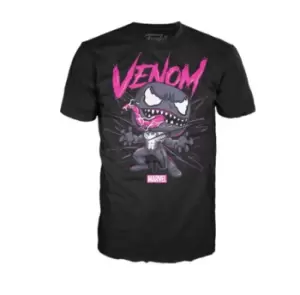 Image of POP! Tees: Marvel - Venom with Goop - Black - S
