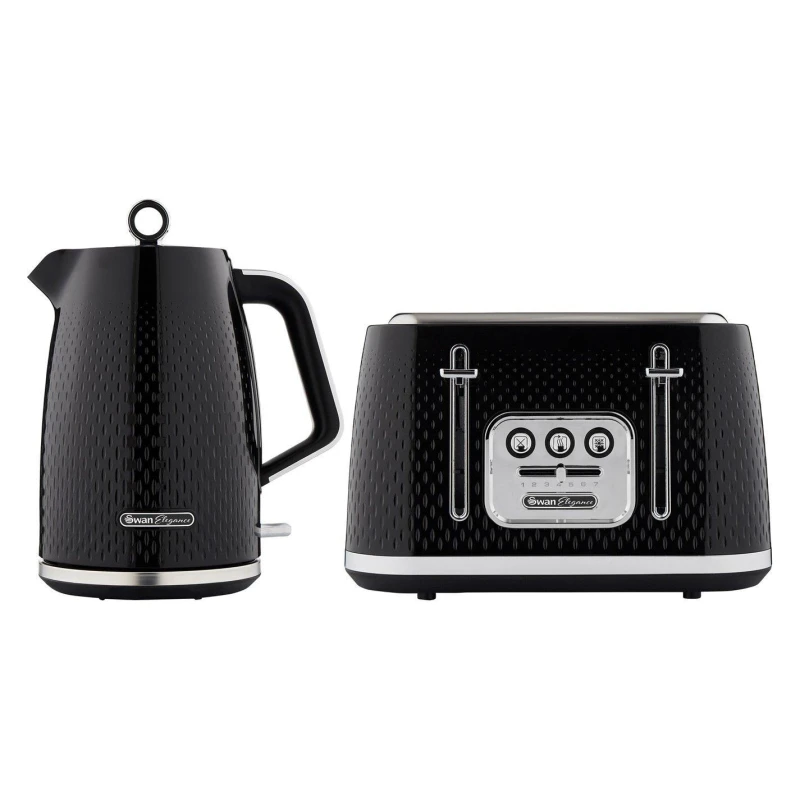 Image of Swan Swan Elegance - Kettle & 4 Slice Toaster - Black unisex Medium