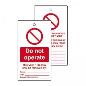 Image of Lockout Tags - Do not operate Double Sided 10 pack