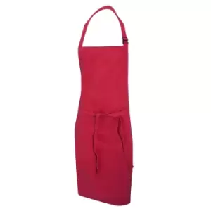 Image of Dennys Multicoloured Bib Apron 28x36ins (Pack of 2) (One Size) (Claret)