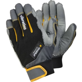Image of Tegera 9180 Pro Palm-side Coated Black/Grey Gloves - Size 8 - Ejendals
