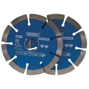 Image of Draper Segmented Diamond Blade, 115mm (Pack of 2)