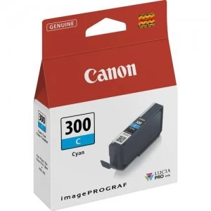 Image of Canon PFI300 Cyan Ink Cartridge