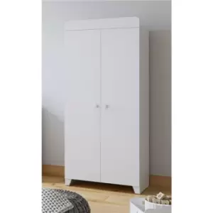 Image of Little Acorns Classic Double Wardrobe, White - White