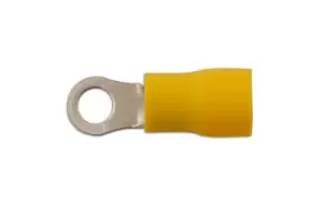 Image of Yellow Ring Terminal 4.3mm Pk 100 Connect 30217