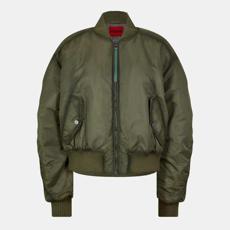 Image of Hugo Womens Ferida Red Parka Med Green female S