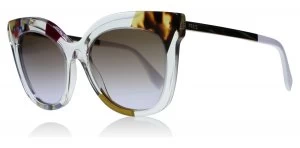 Image of Fendi 0179/S Sunglasses Mixed Print / Clear TKWLW 53mm