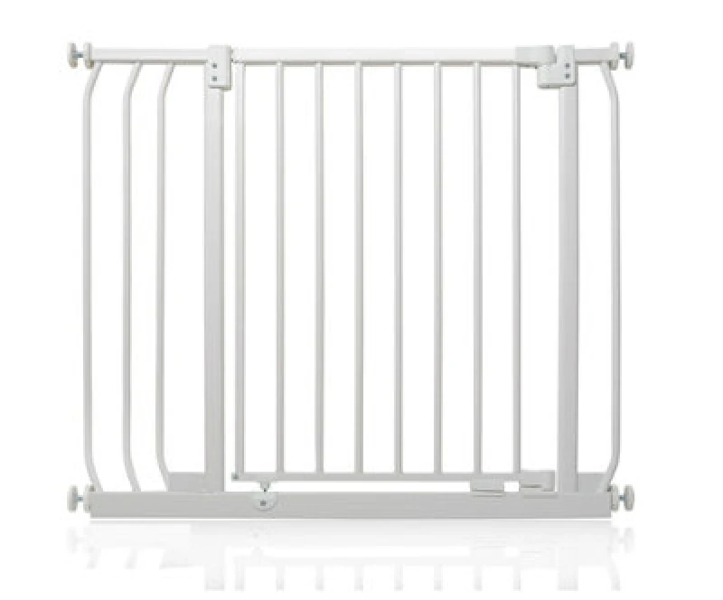Image of Safetots Elite Pressure Safety Gate, 80Cm - 89Cm, Matt White, Pressure Fit Stair Gate