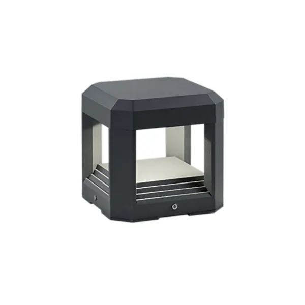 Image of Logone Modern 15cm Outdoor Pedestal Light Anthracite 3000K IP65