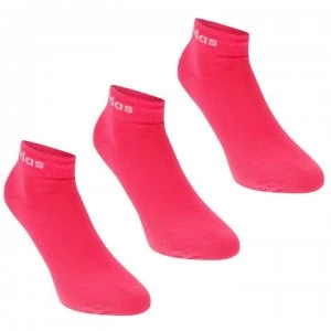 Image of adidas Essentials Ankle 3 Pack Socks - Pink/White