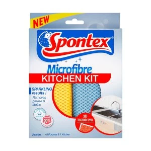 Image of Spontex Microfibre Kitchen Kit