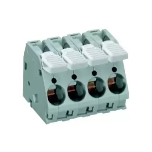 Image of Wago 2716-103 3 Pole 10mm 76A 30° Lever PCB Terminal Block Grey