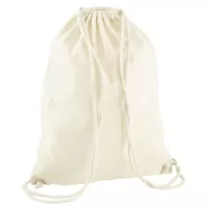 Image of Westford Mill Recycled Cotton Drawstring Bag (One Size) (Natural)